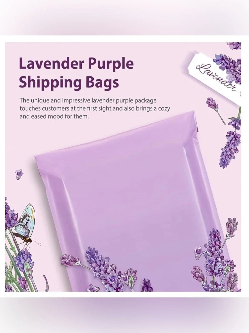40 Large Lavender Purple Shipping Bags NIP (set for buy now)